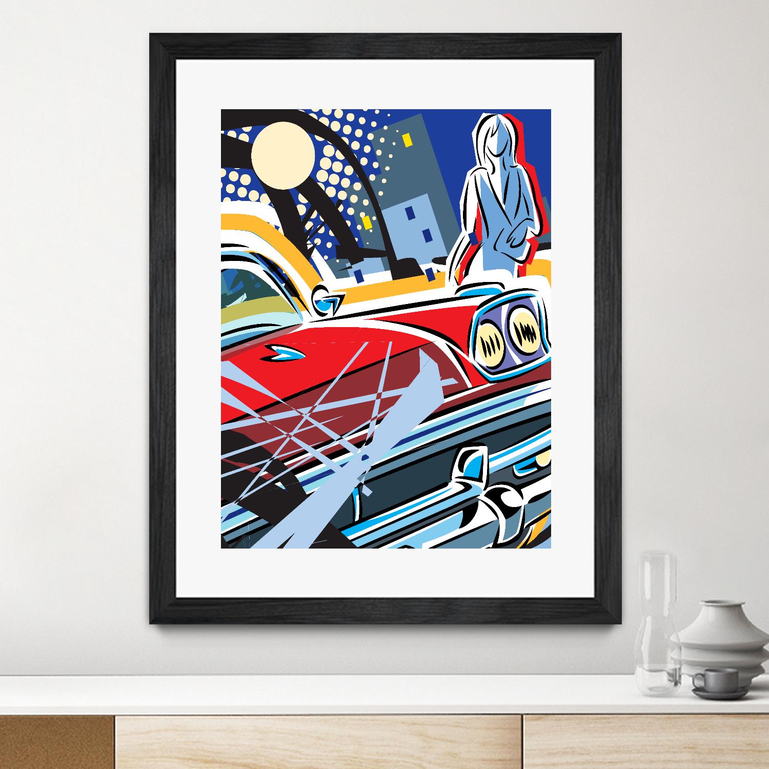 City Car by Ray Lengelé on GIANT ART - red animé automobile