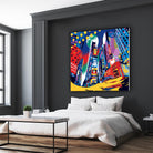 Time Square by Ray Lengelé on GIANT ART - red architecture down town