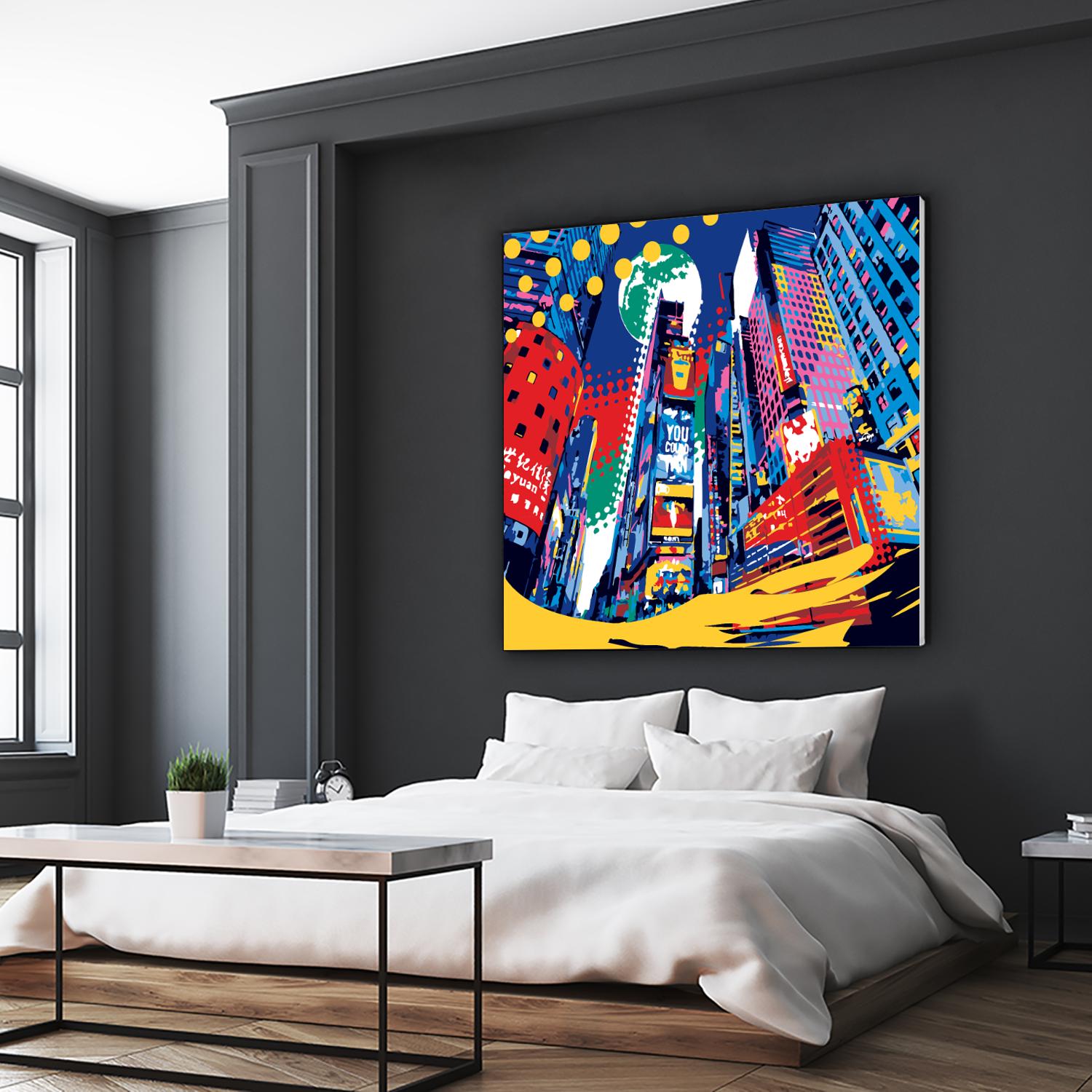 Time Square by Ray Lengelé on GIANT ART - red architecture down town