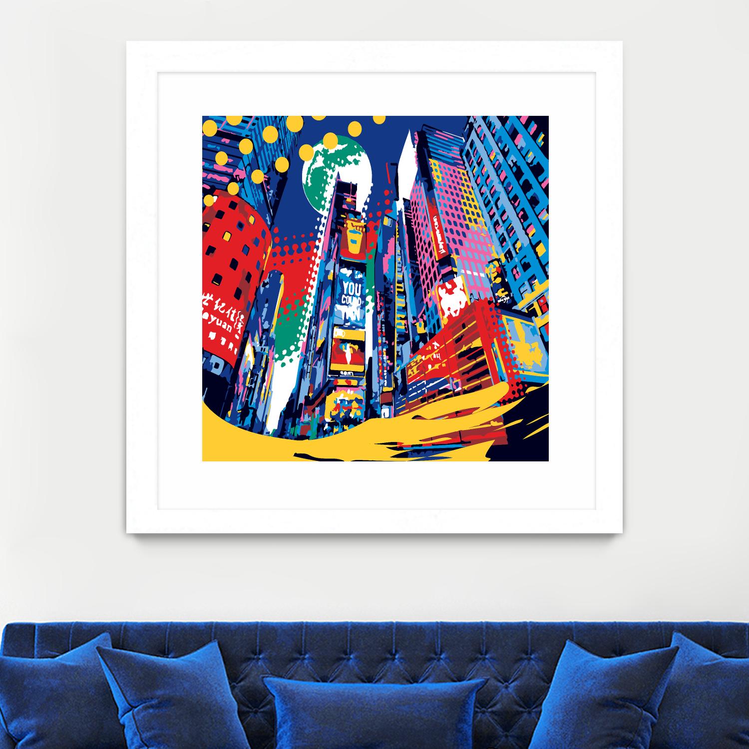 Time Square by Ray Lengelé on GIANT ART - red architecture down town