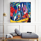 Time Square by Ray Lengelé on GIANT ART - red architecture down town