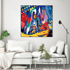 Time Square by Ray Lengelé on GIANT ART - red architecture down town