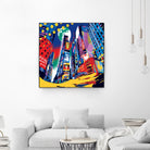 Time Square by Ray Lengelé on GIANT ART - red architecture down town