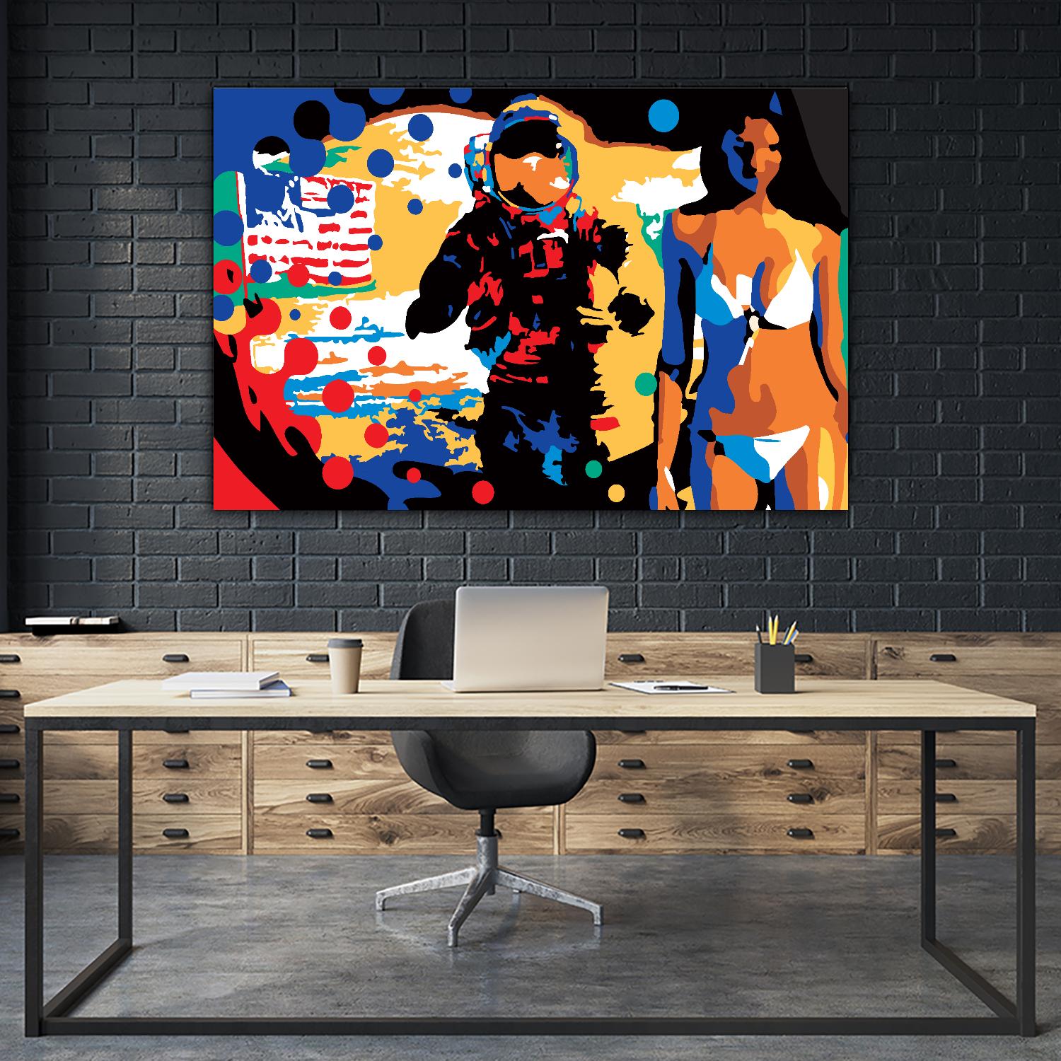 M.Gorsky by Ray Lengelé on GIANT ART - red figurative astronaut