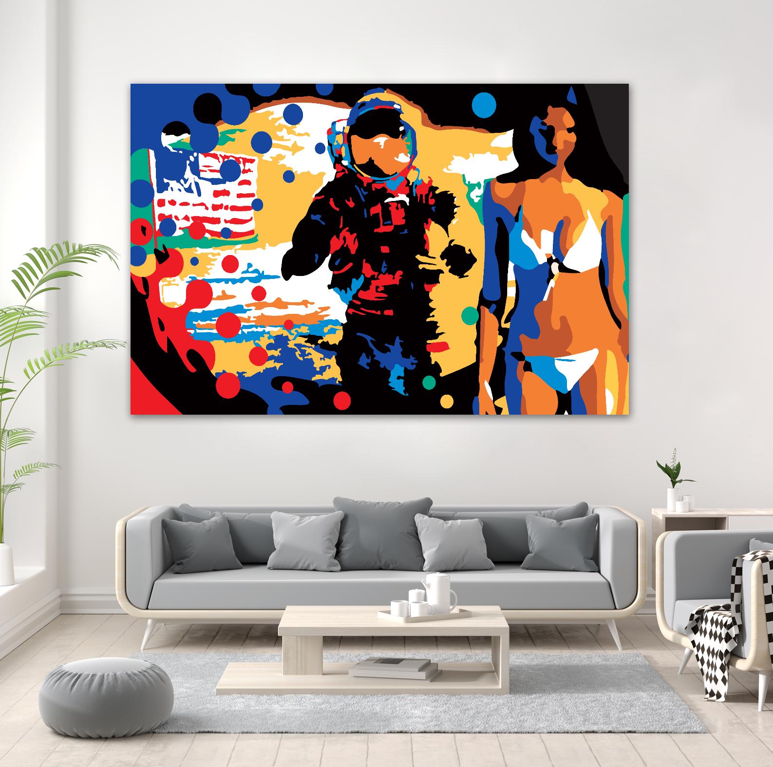 M.Gorsky by Ray Lengelé on GIANT ART - red figurative astronaut