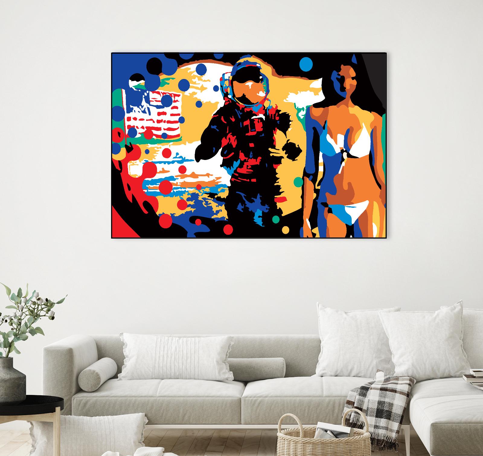 M.Gorsky by Ray Lengelé on GIANT ART - red figurative astronaut