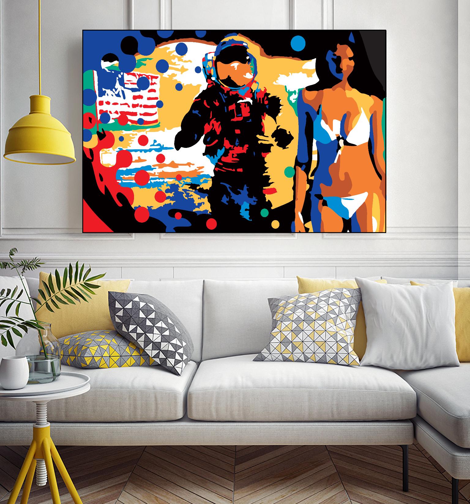 M.Gorsky by Ray Lengelé on GIANT ART - red figurative astronaut