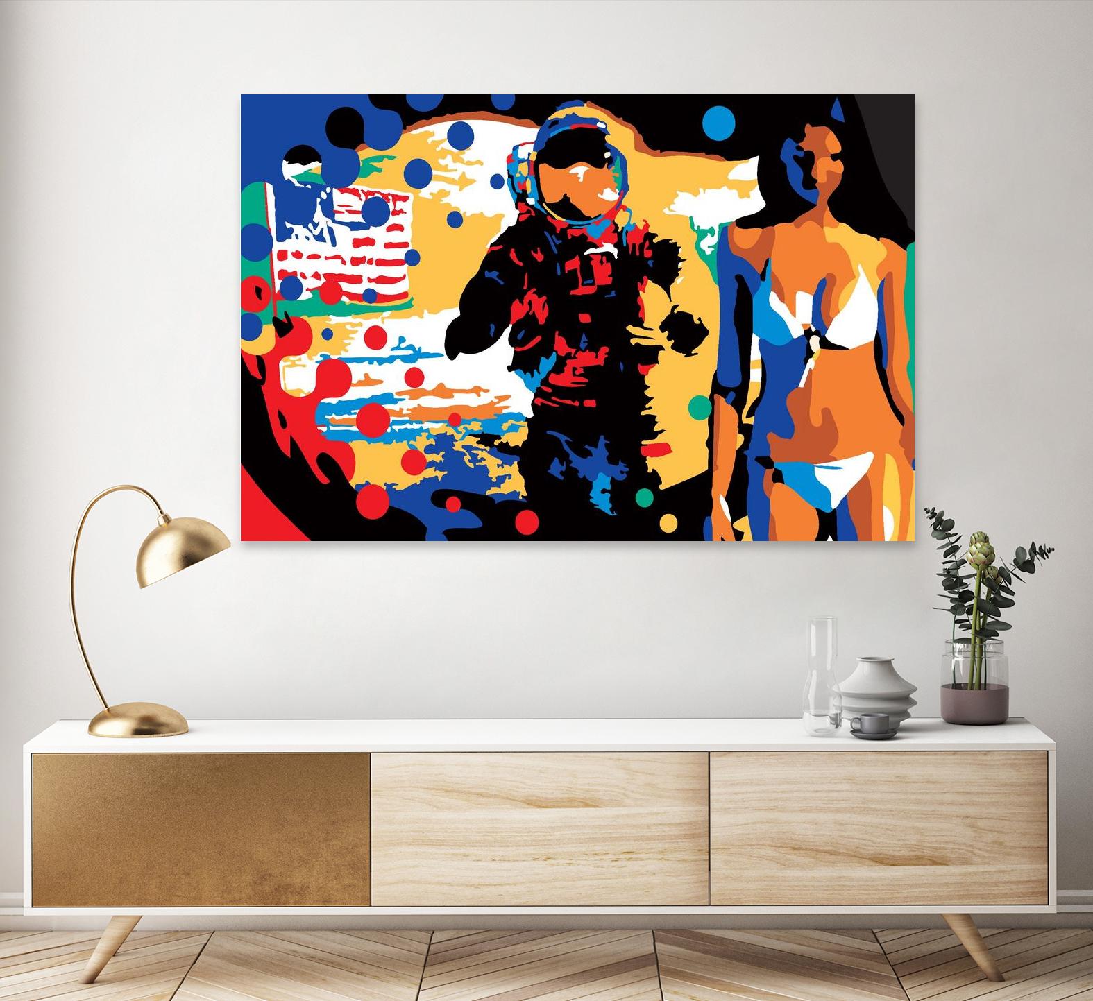 M.Gorsky by Ray Lengelé on GIANT ART - red figurative astronaut