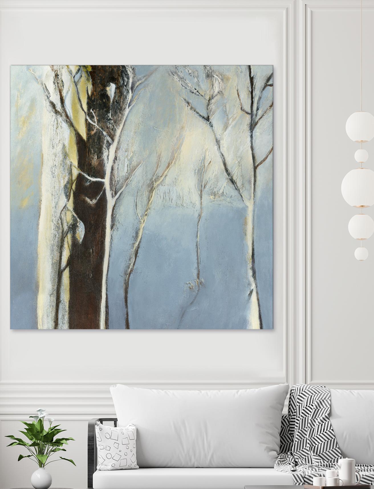 Contemporary Forest 2 by Kathleen Cloutier on GIANT ART - blue botanical arbres
