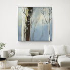 Contemporary Forest 2 by Kathleen Cloutier on GIANT ART - blue botanical arbres