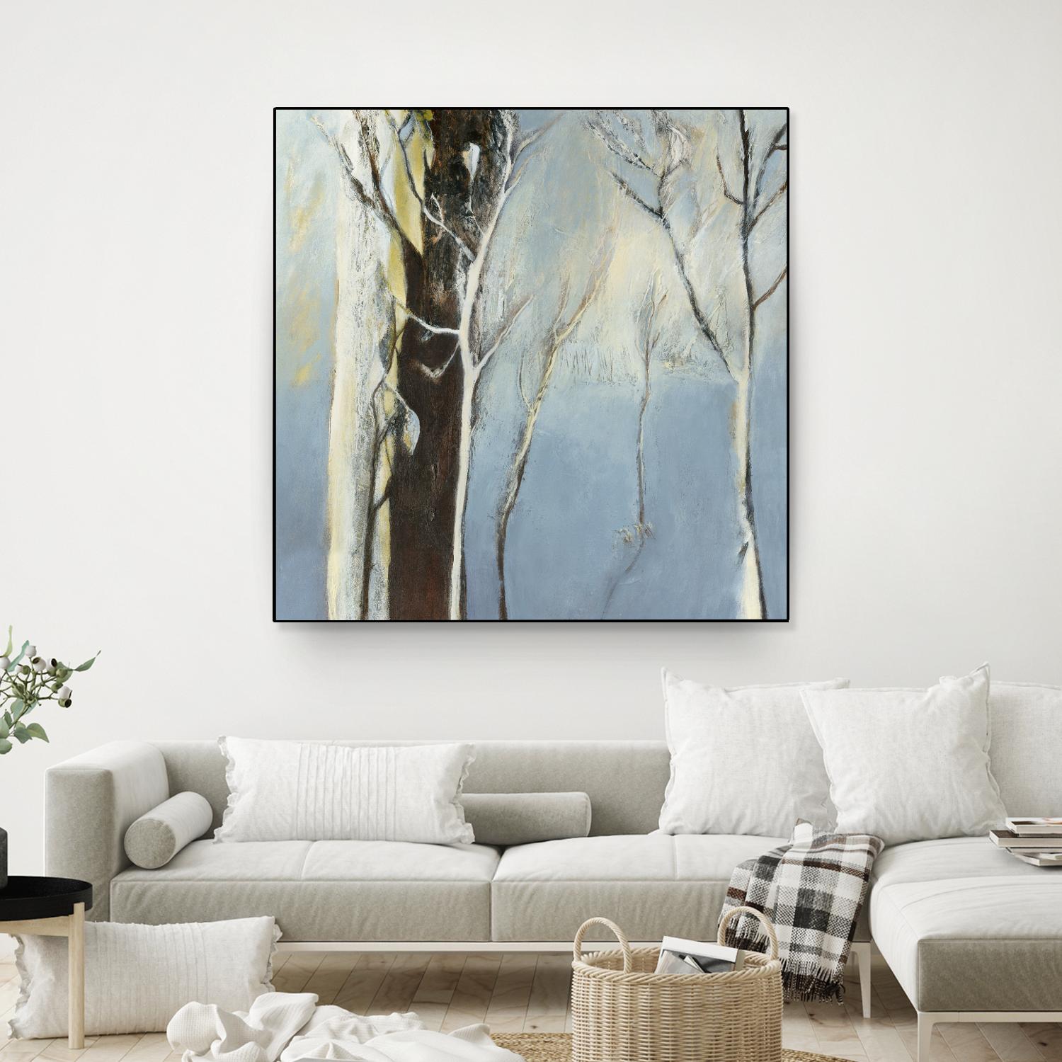 Contemporary Forest 2 by Kathleen Cloutier on GIANT ART - blue botanical arbres
