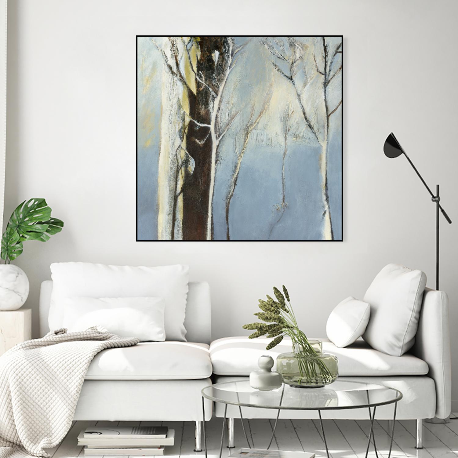 Contemporary Forest 2 by Kathleen Cloutier on GIANT ART - blue botanical arbres