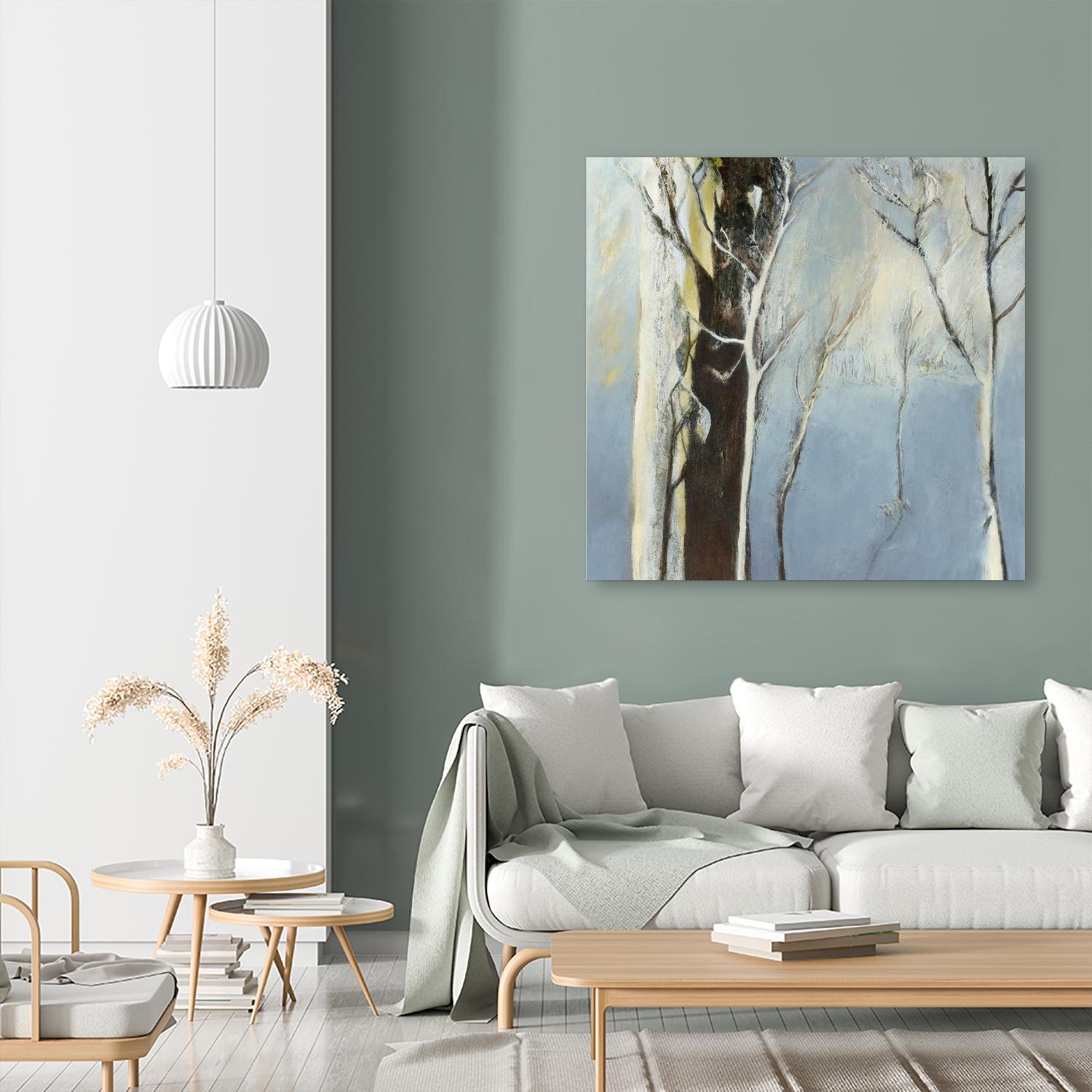 Contemporary Forest 2 by Kathleen Cloutier on GIANT ART - blue botanical quebec artists