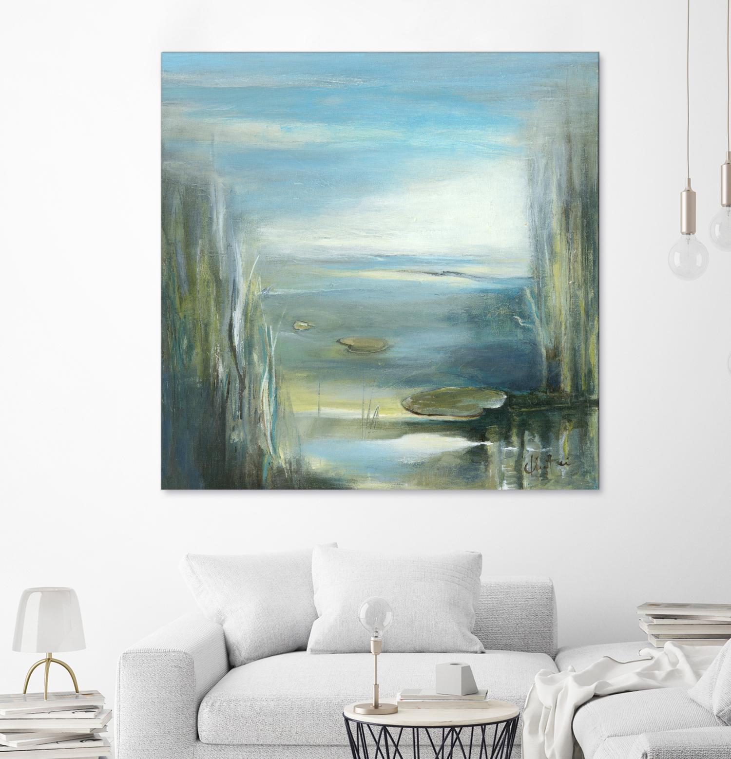 Marecage 2 by Kathleen Cloutier on GIANT ART - green botanical marécage