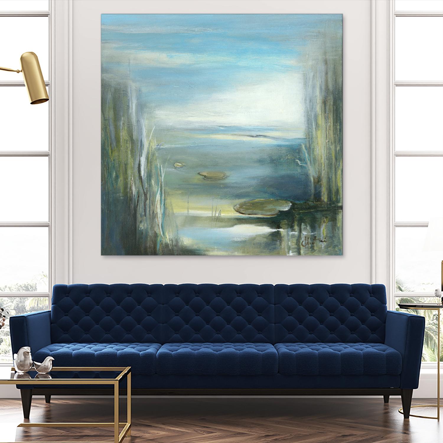 Marecage 2 by Kathleen Cloutier on GIANT ART - green botanical marécage