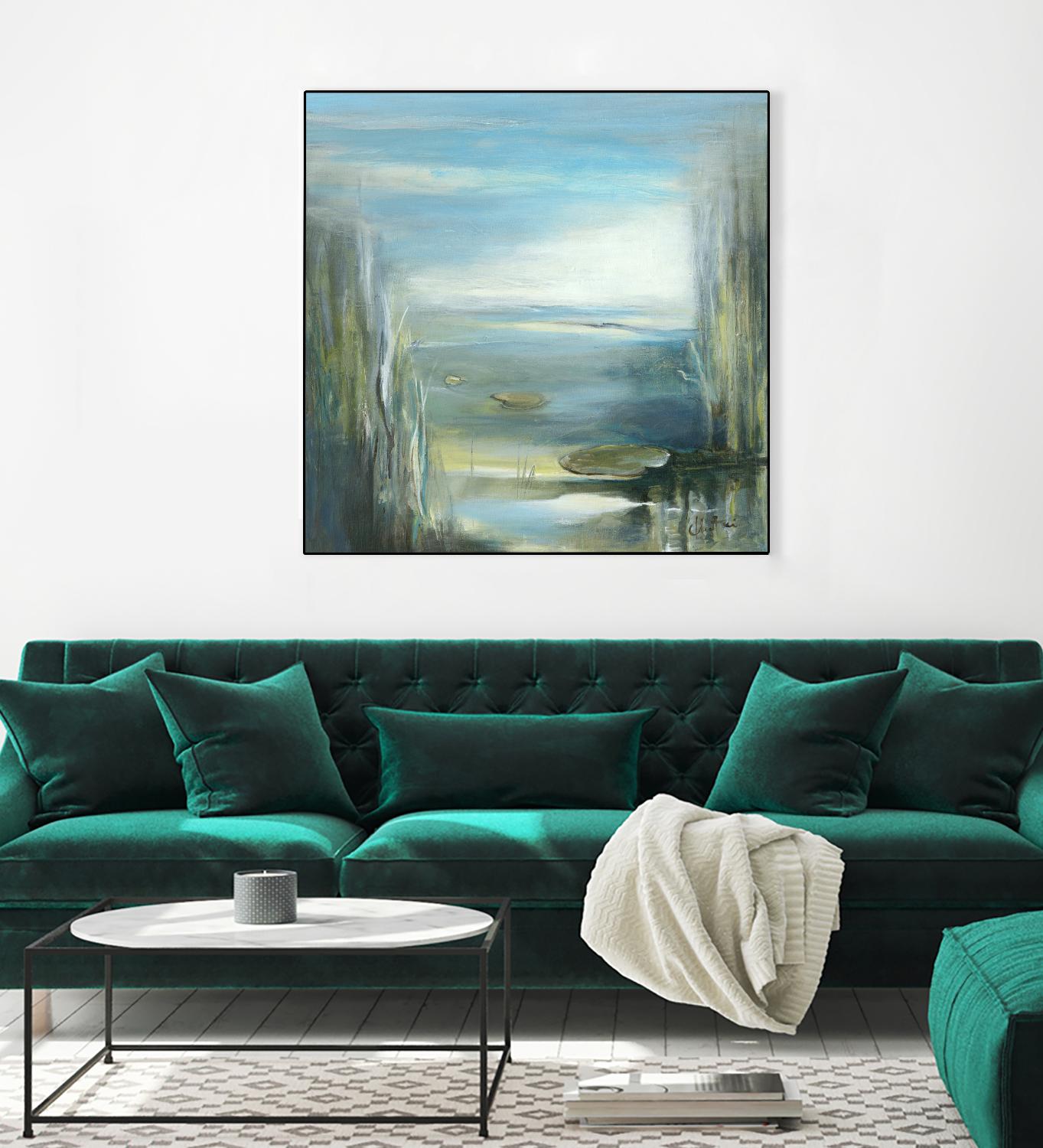 Marecage 2 by Kathleen Cloutier on GIANT ART - green botanical marécage