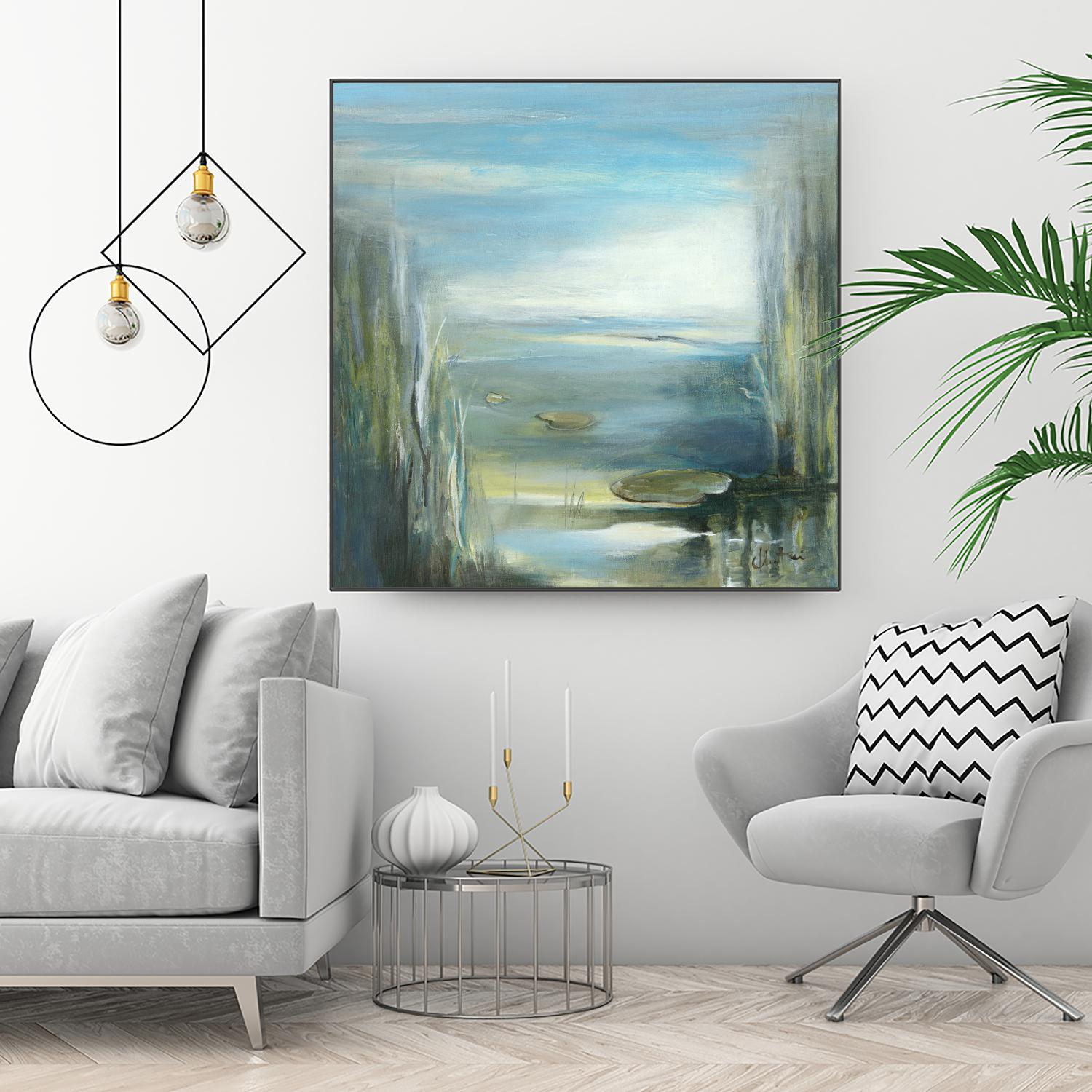 Marecage 2 by Kathleen Cloutier on GIANT ART - green botanical marécage