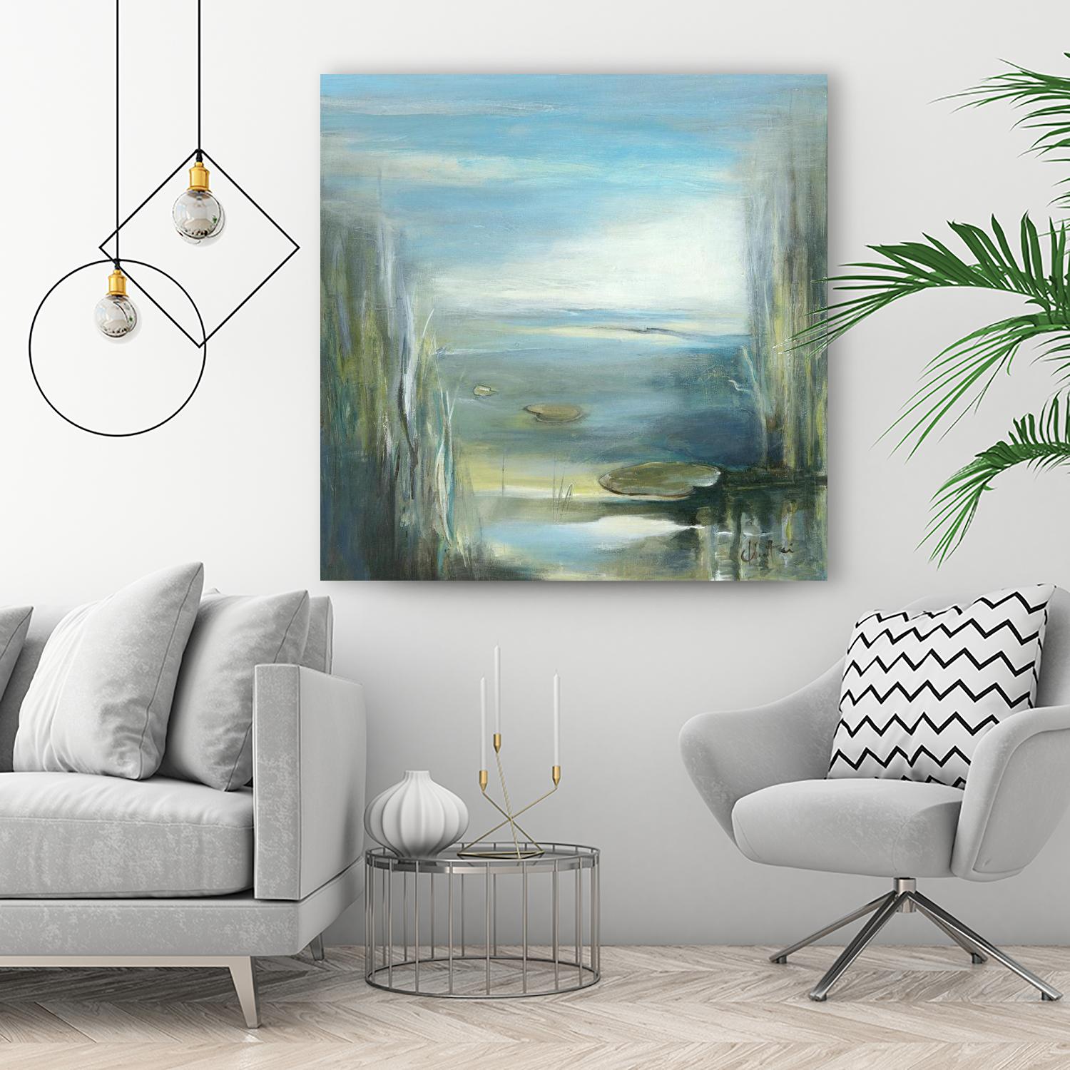 Marecage 2 by Kathleen Cloutier on GIANT ART - green botanical marécage