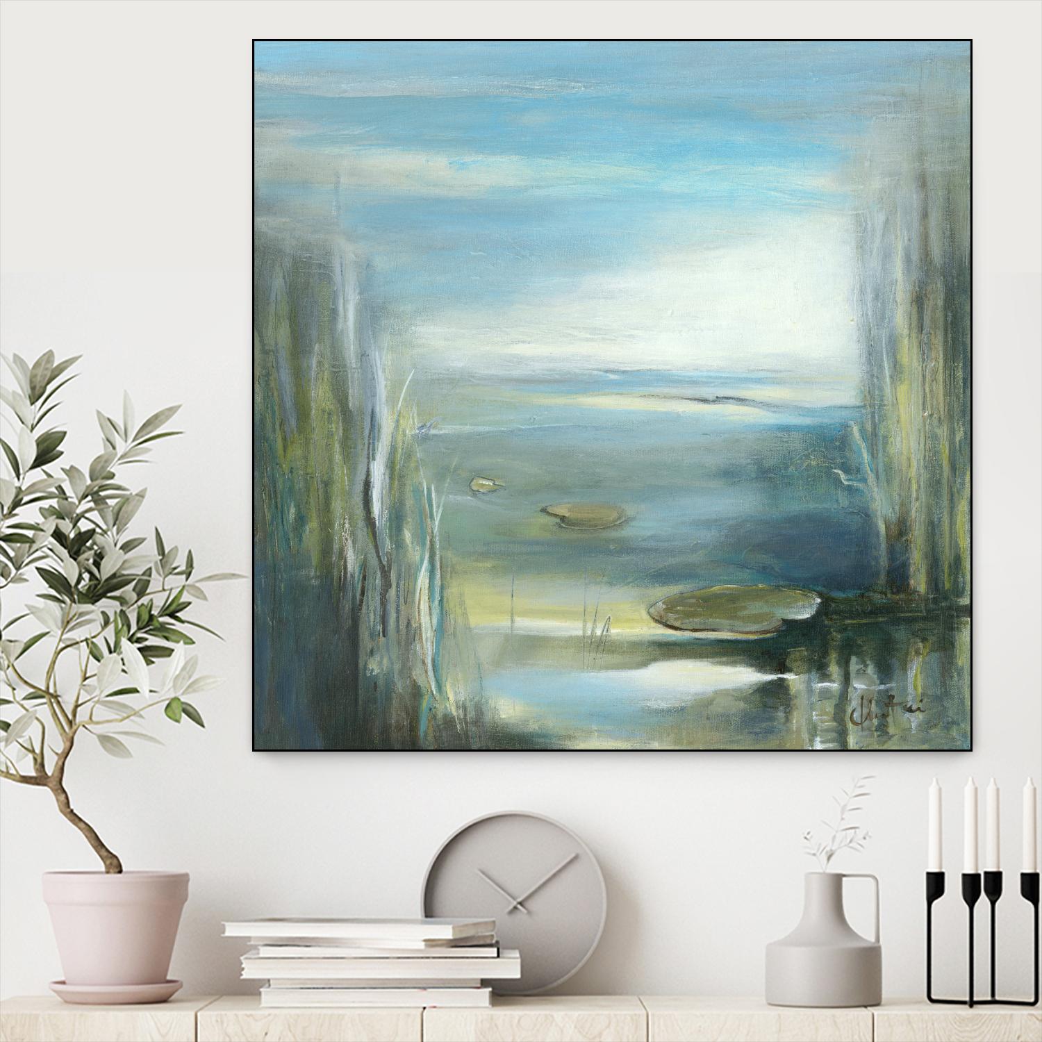 Marecage 2 by Kathleen Cloutier on GIANT ART - green botanical marécage