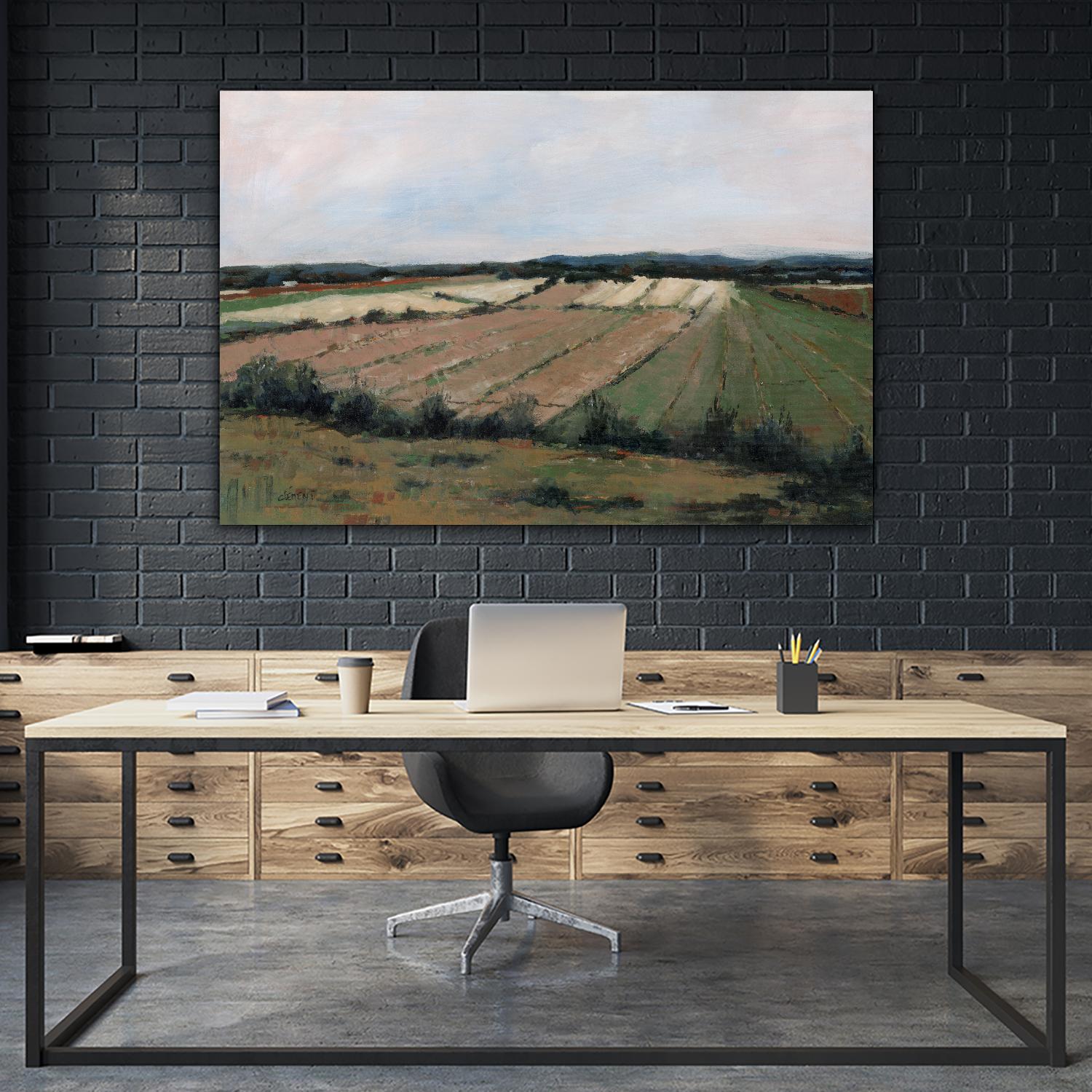 Terres cultivées by Jacques Clément on GIANT ART - beige landscape