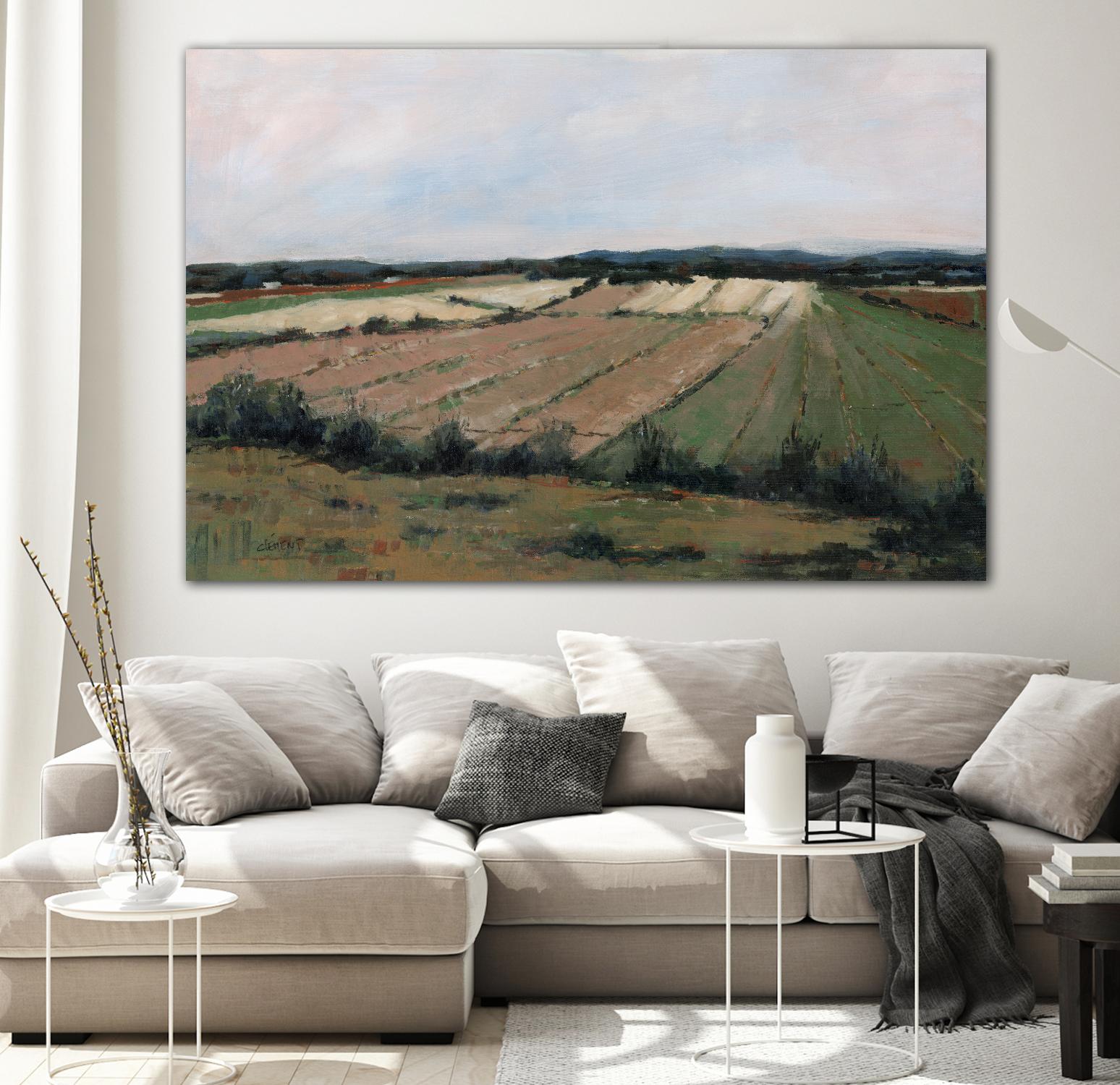 Terres cultivées by Jacques Clément on GIANT ART - beige landscape