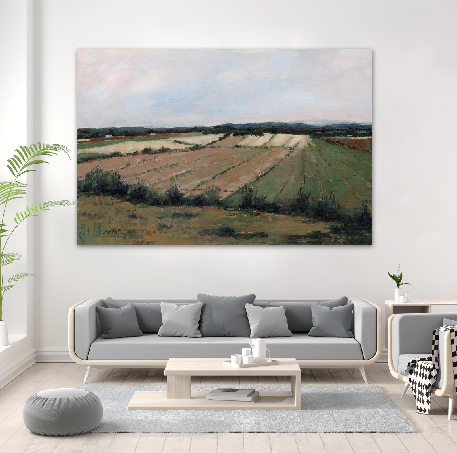 Terres cultivées by Jacques Clément on GIANT ART - beige landscape