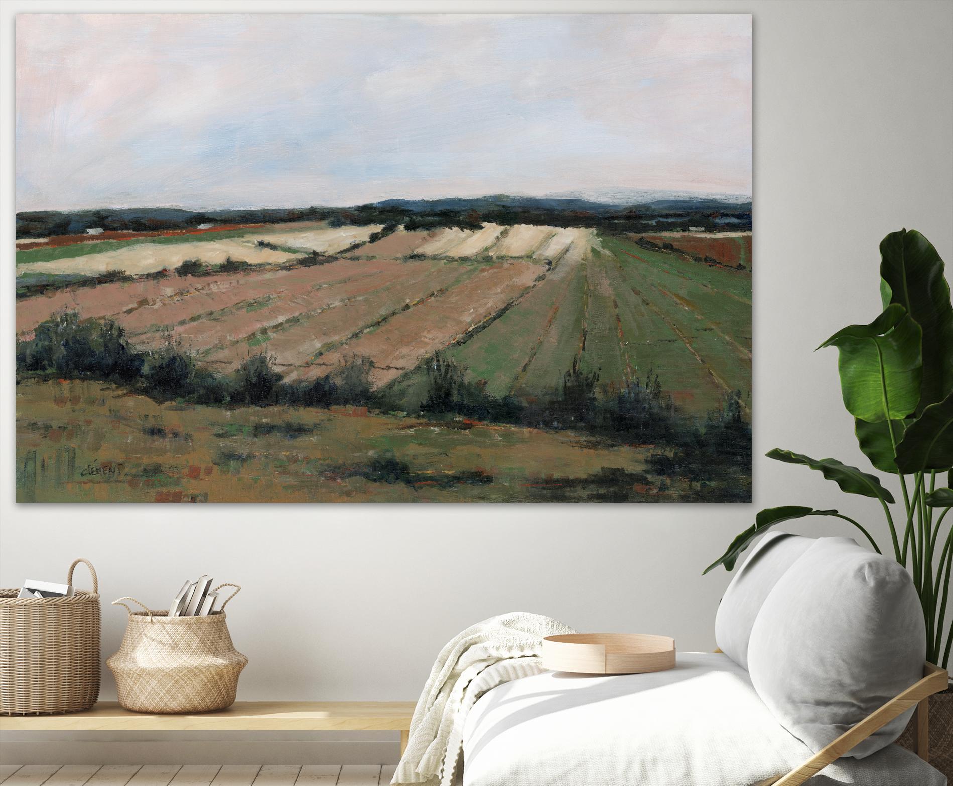 Terres cultivées by Jacques Clément on GIANT ART - beige landscape