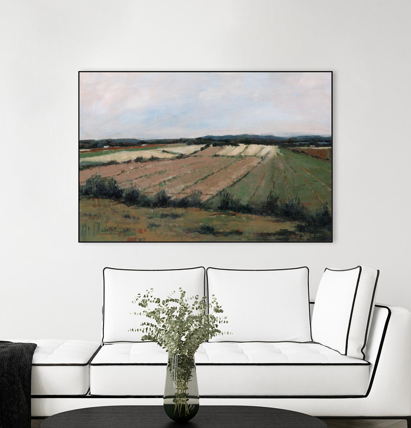 Terres cultivées by Jacques Clément on GIANT ART - beige landscape