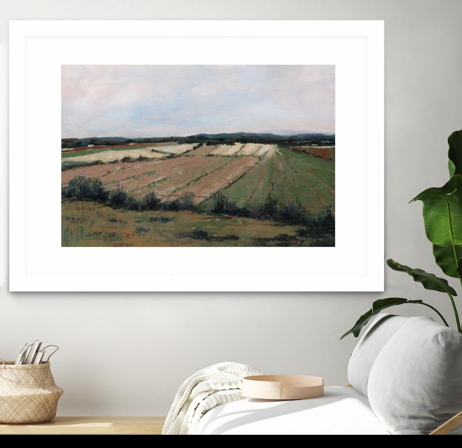 Terres cultivées by Jacques Clément on GIANT ART - beige landscape artistes du québec