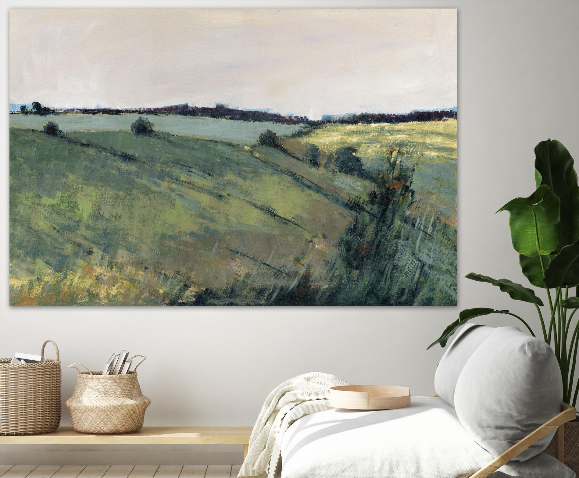 Paysage contemporain-2 by Jacques Clément on GIANT ART - green landscape