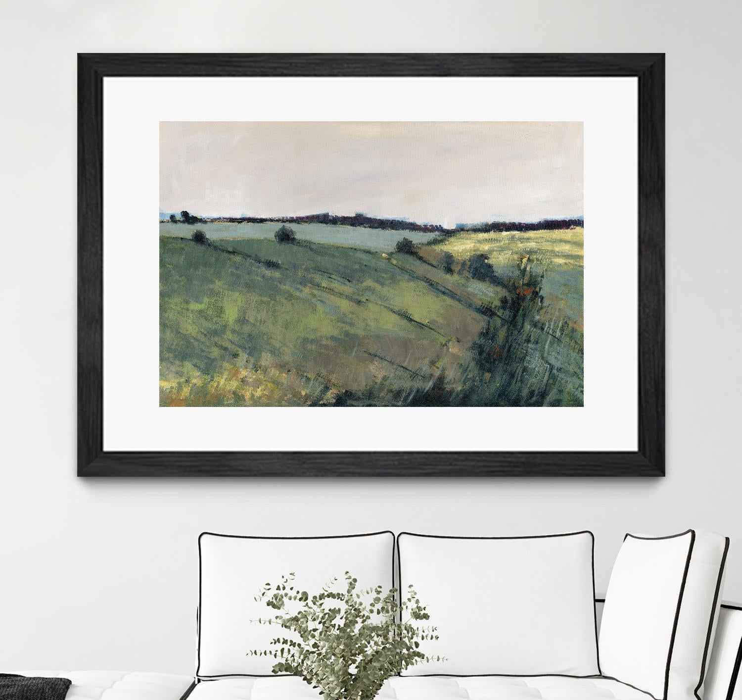 Paysage contemporain-2 by Jacques Clément on GIANT ART - green landscape artistes du québec