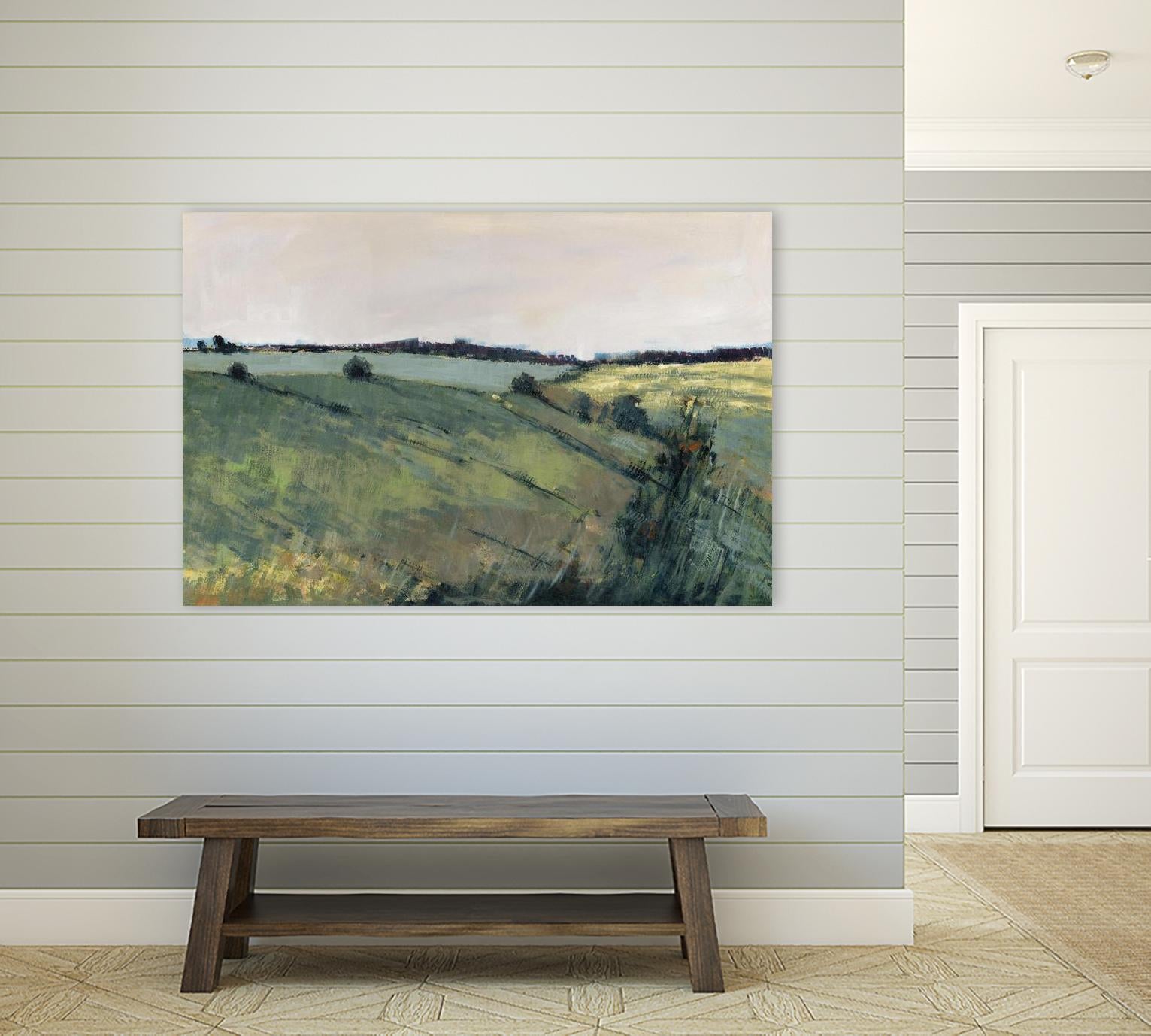 Paysage contemporain-2 by Jacques Clément on GIANT ART - green landscape artistes du québec