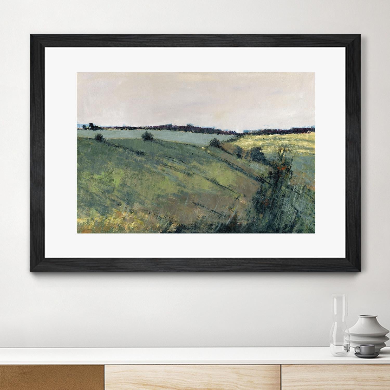 Paysage contemporain-2 by Jacques Clément on GIANT ART - green landscape artistes du québec