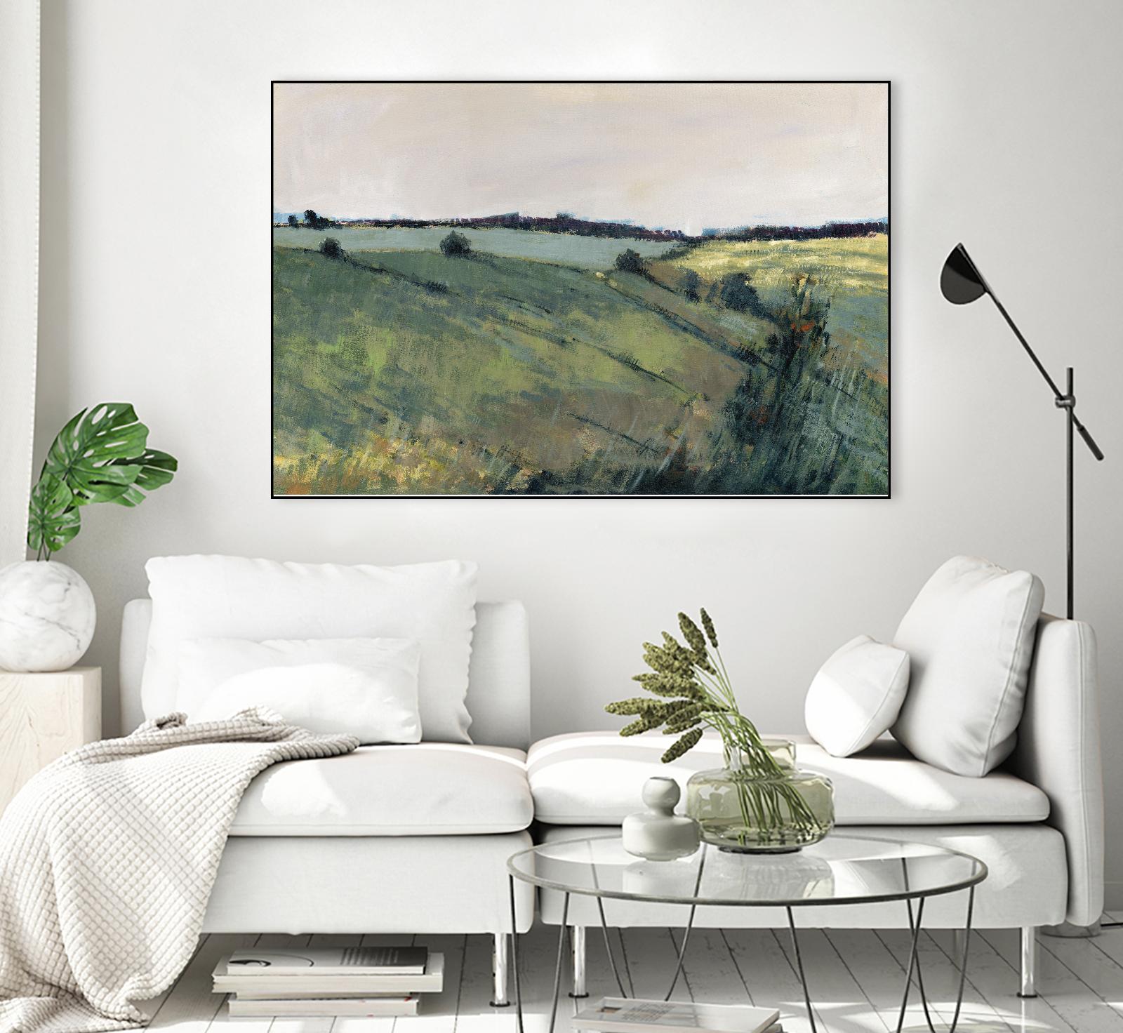 Paysage contemporain-2 by Jacques Clément on GIANT ART - green landscape