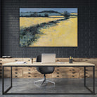 Paysage contemporain -1 by Jacques Clément on GIANT ART - blue landscape field