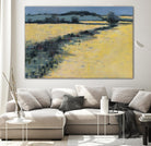Paysage contemporain -1 by Jacques Clément on GIANT ART - blue landscape field