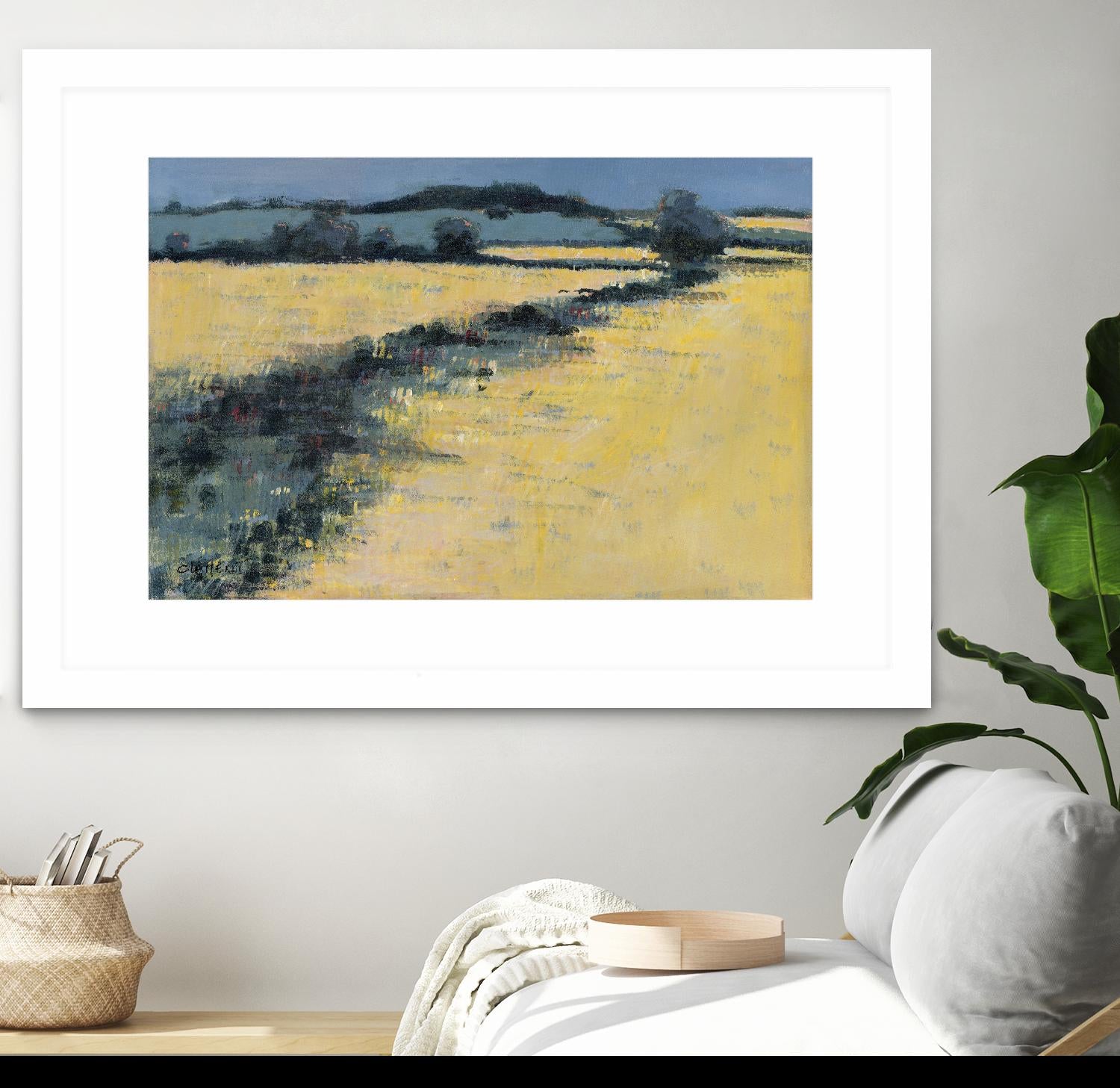 Paysage contemporain -1 by Jacques Clément on GIANT ART - blue landscape artistes du québec