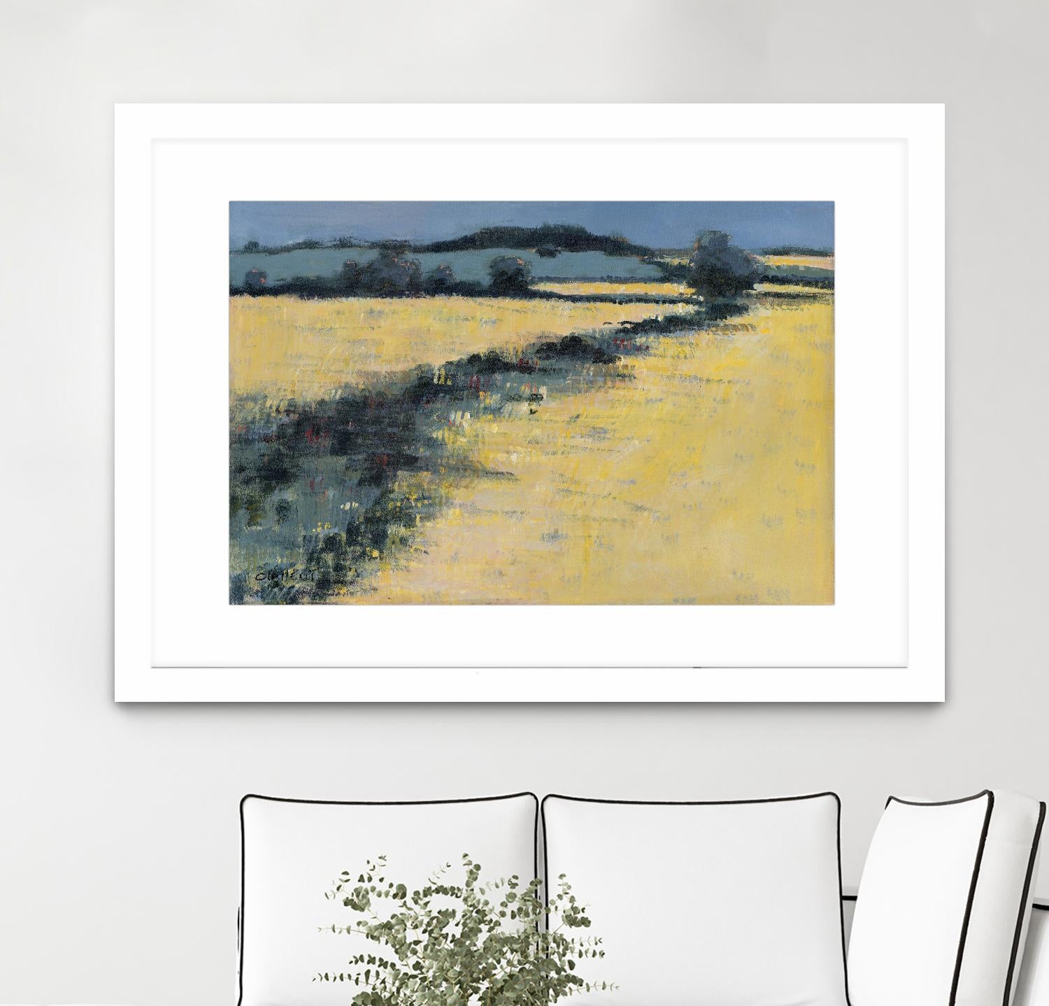 Paysage contemporain -1 by Jacques Clément on GIANT ART - blue landscape artistes du québec