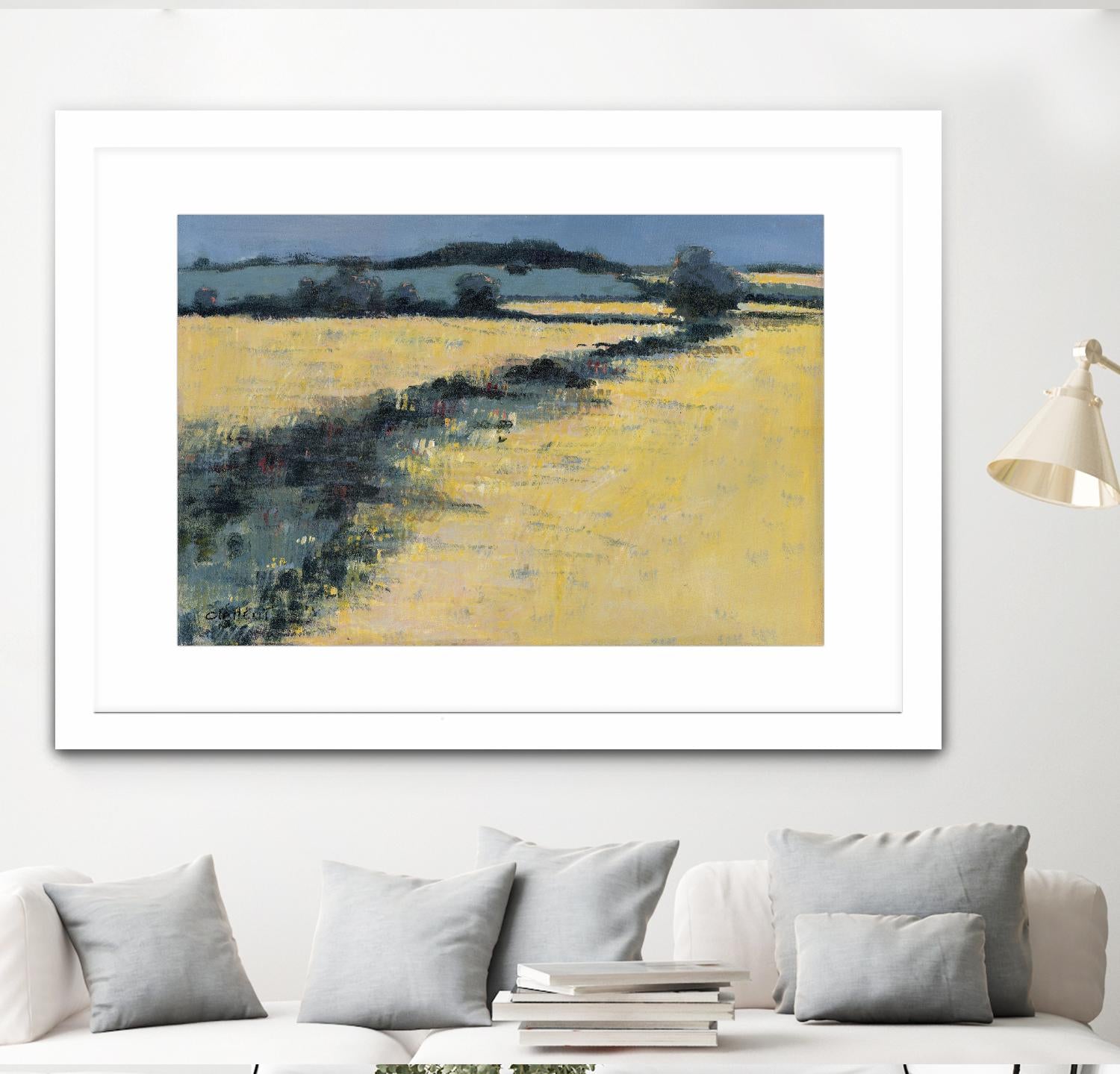 Paysage contemporain -1 by Jacques Clément on GIANT ART - blue landscape artistes du québec