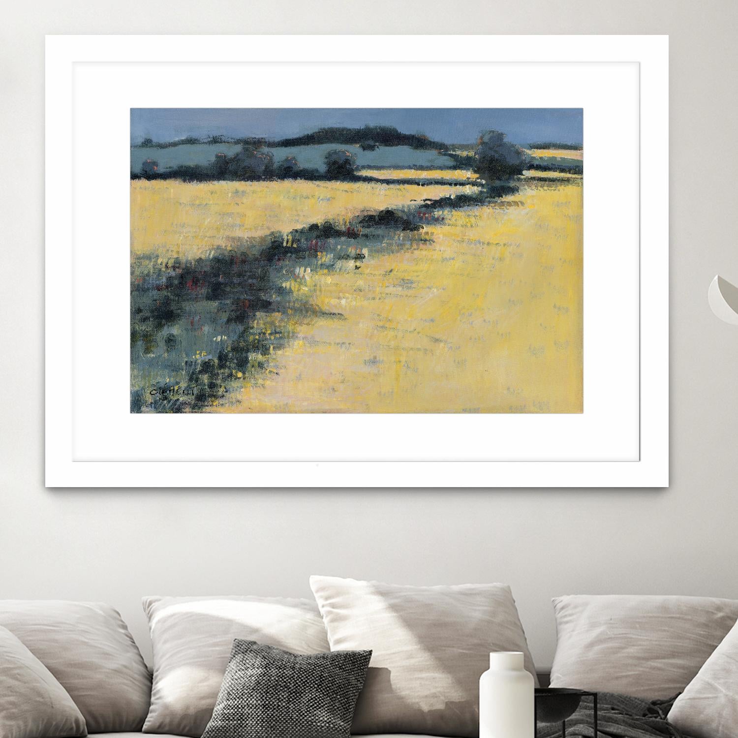 Paysage contemporain -1 by Jacques Clément on GIANT ART - blue landscape artistes du québec