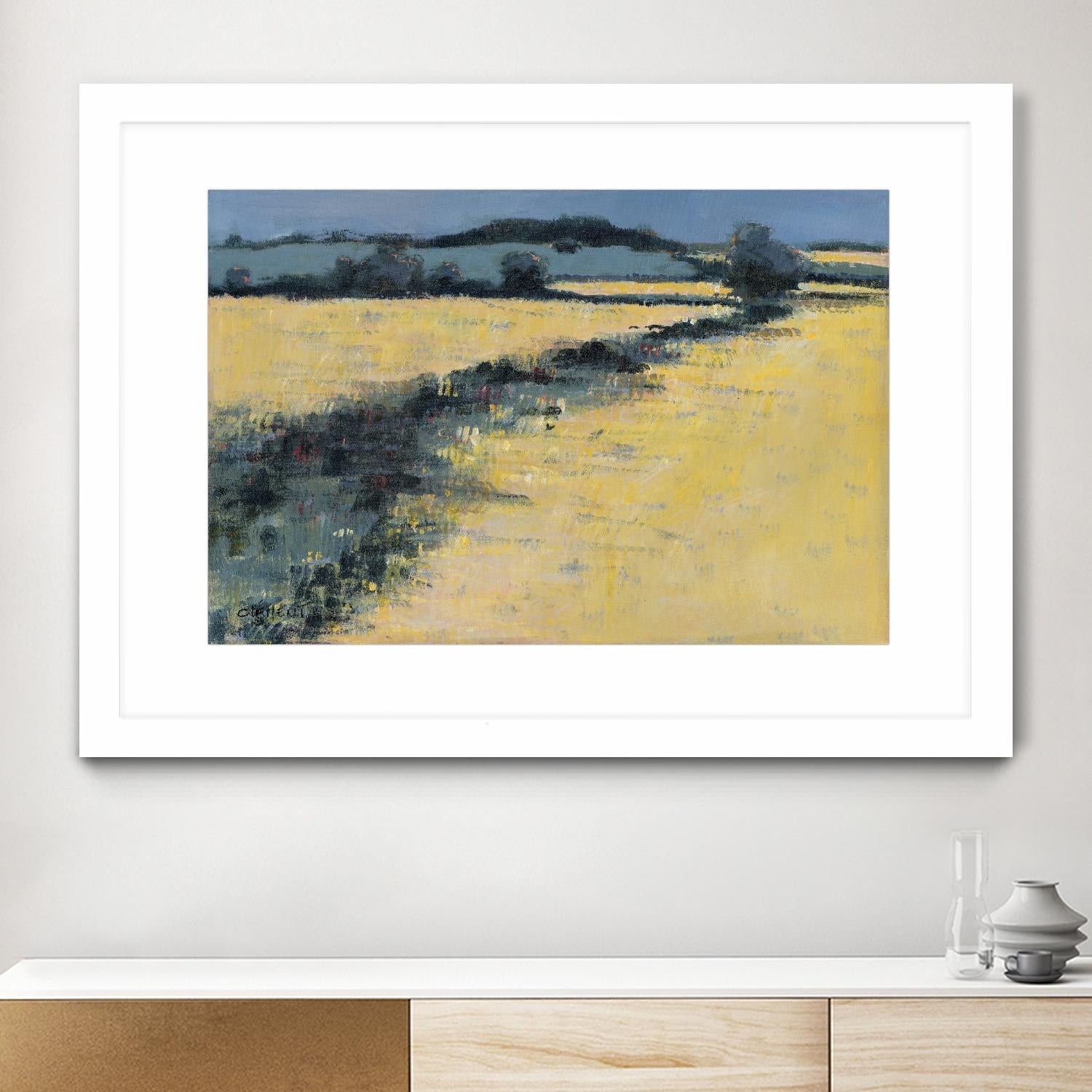 Paysage contemporain -1 by Jacques Clément on GIANT ART - blue landscape artistes du québec