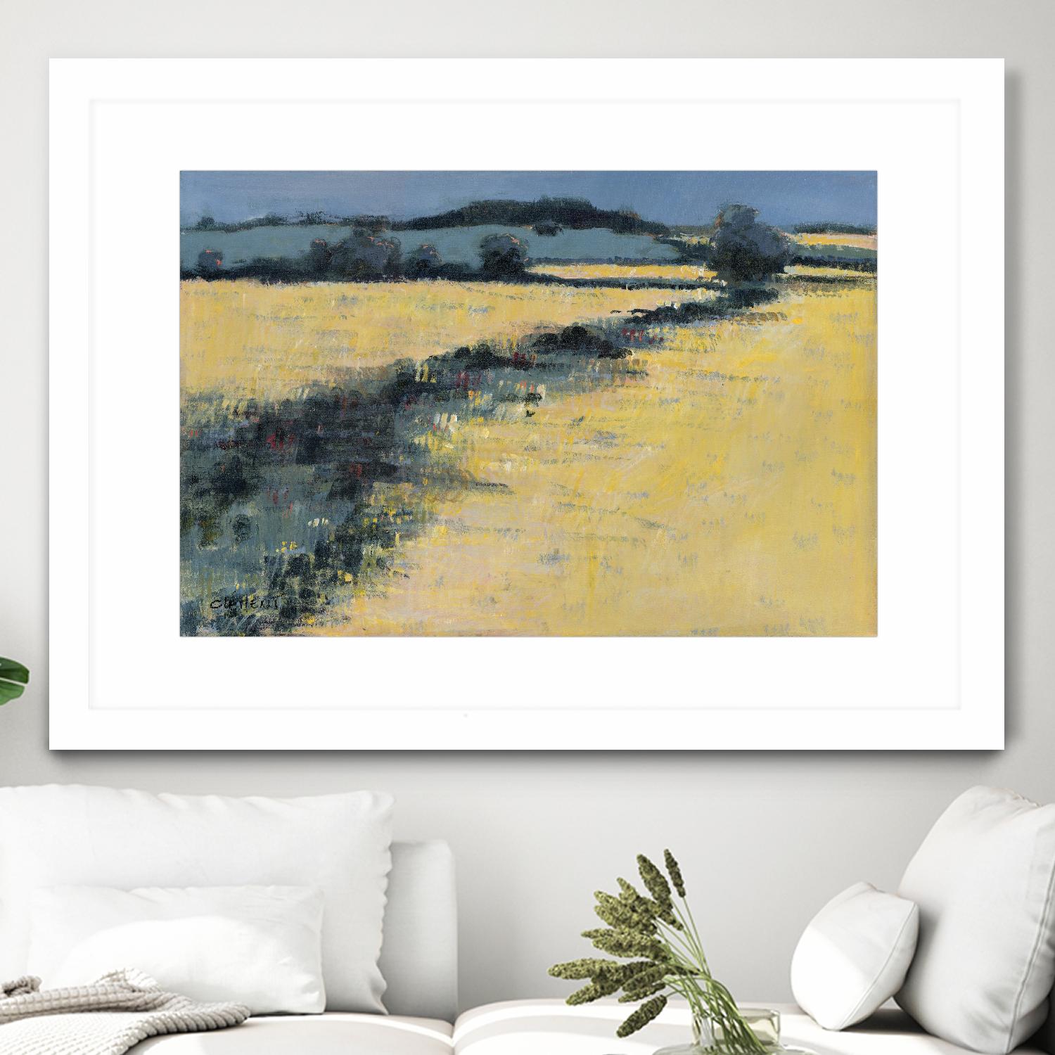 Paysage contemporain -1 by Jacques Clément on GIANT ART - blue landscape artistes du québec