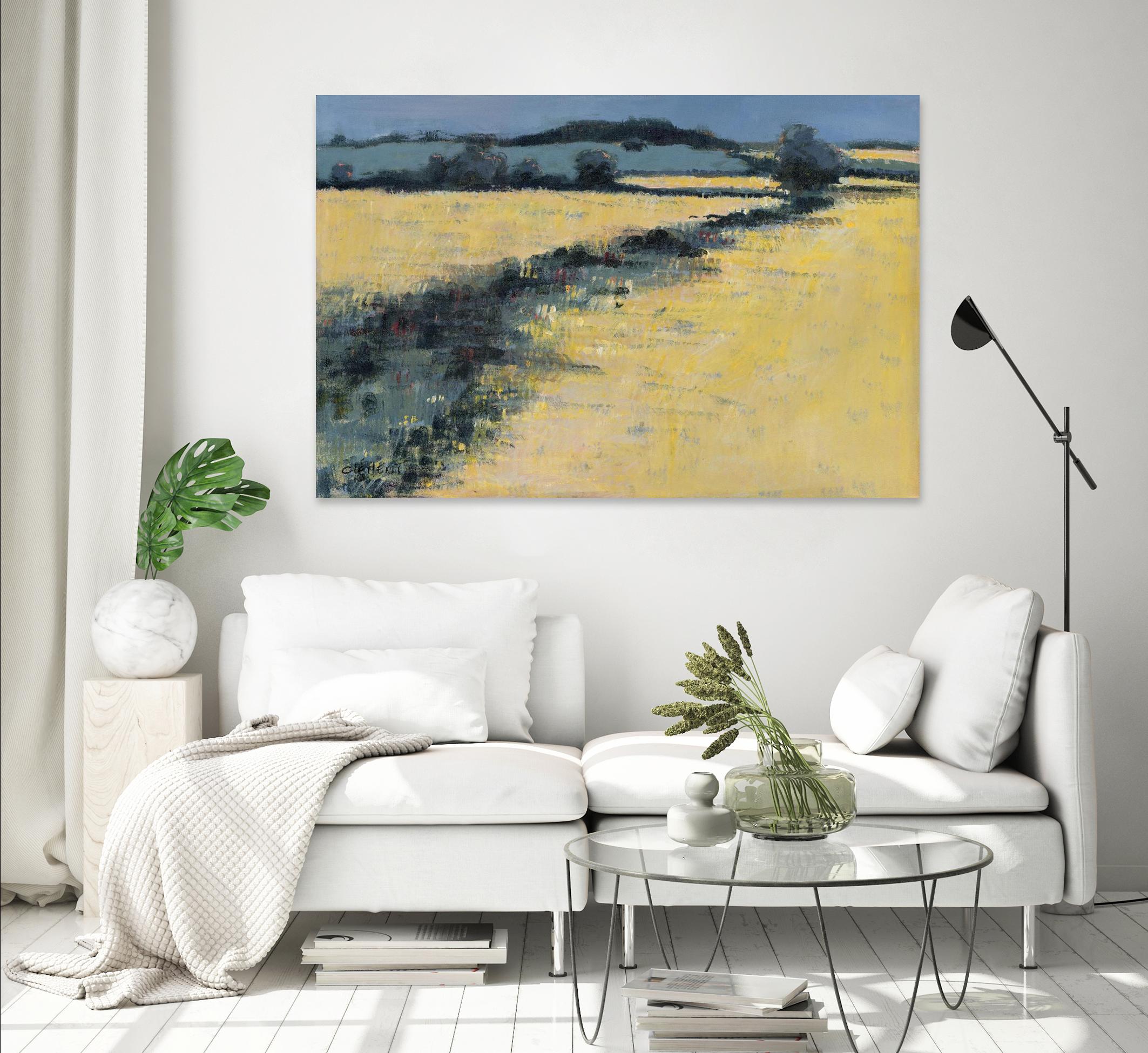 Paysage contemporain -1 by Jacques Clément on GIANT ART - blue landscape artistes du québec