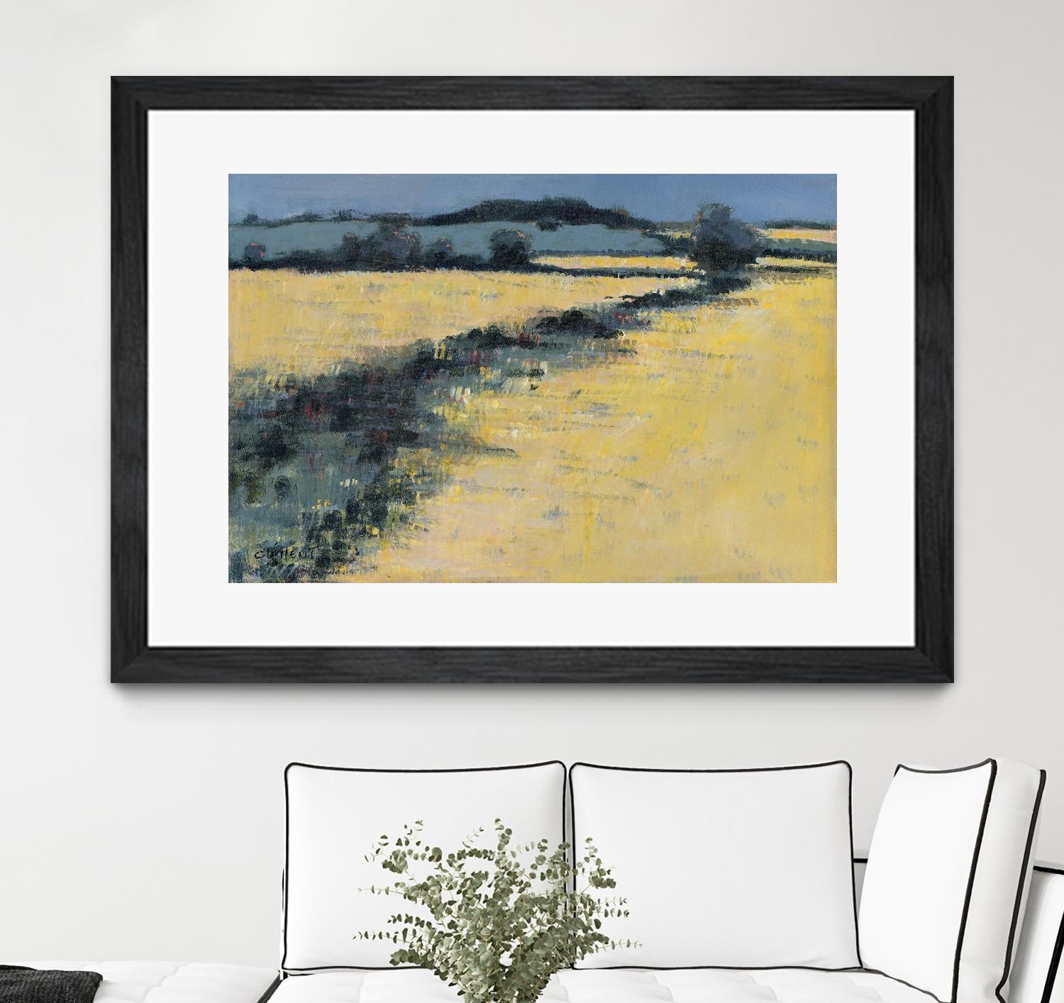 Paysage contemporain -1 by Jacques Clément on GIANT ART - blue landscape artistes du québec