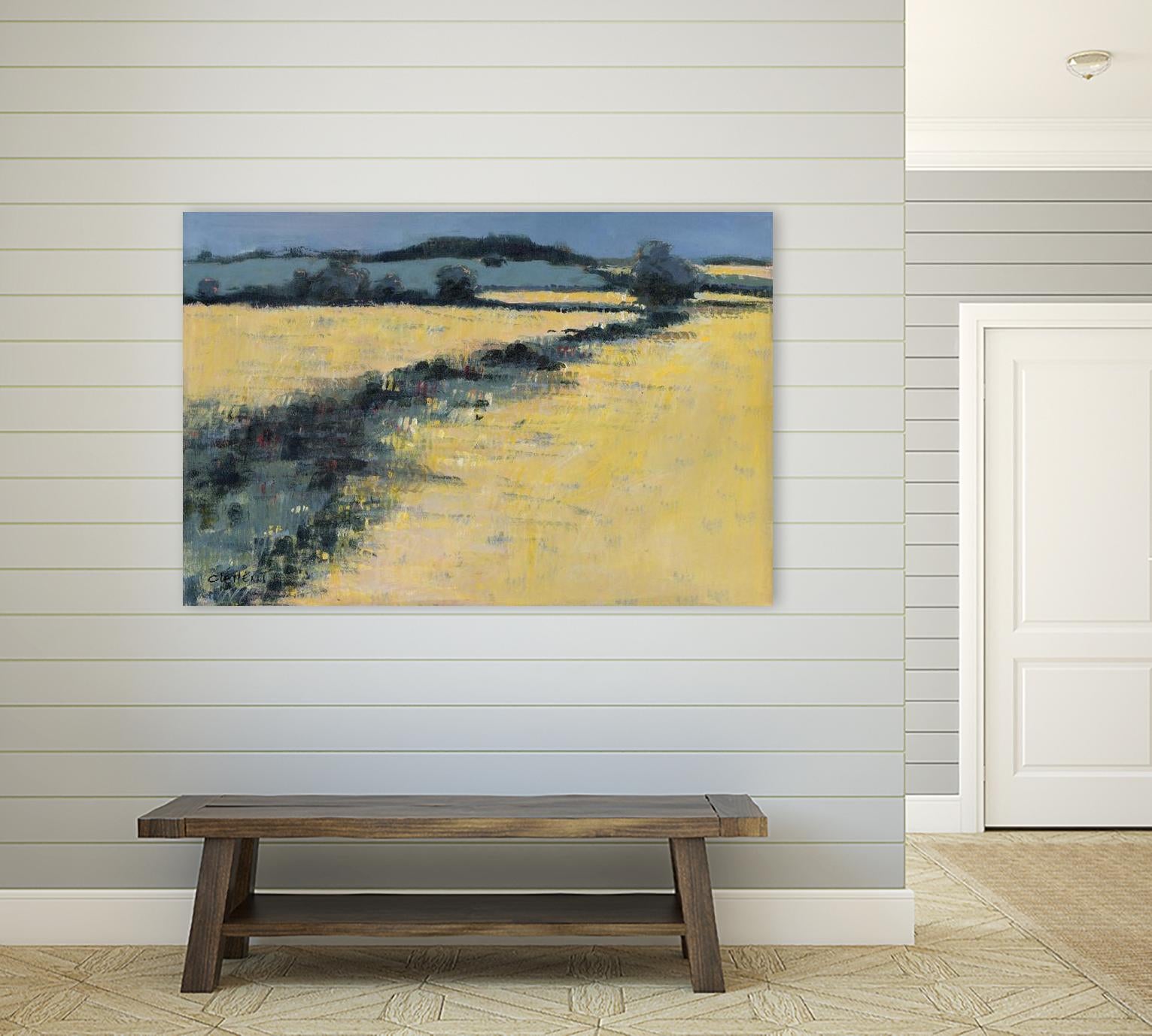 Paysage contemporain -1 by Jacques Clément on GIANT ART - blue landscape artistes du québec