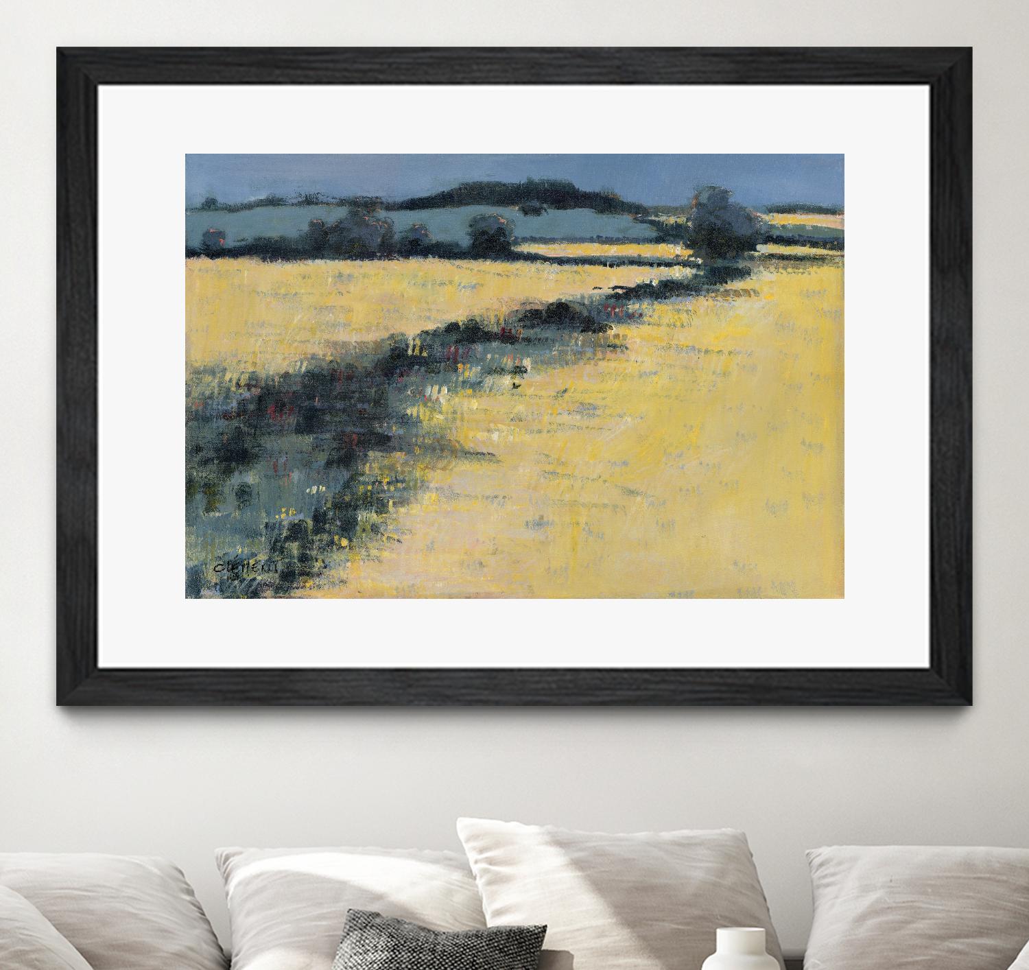 Paysage contemporain -1 by Jacques Clément on GIANT ART - blue landscape artistes du québec