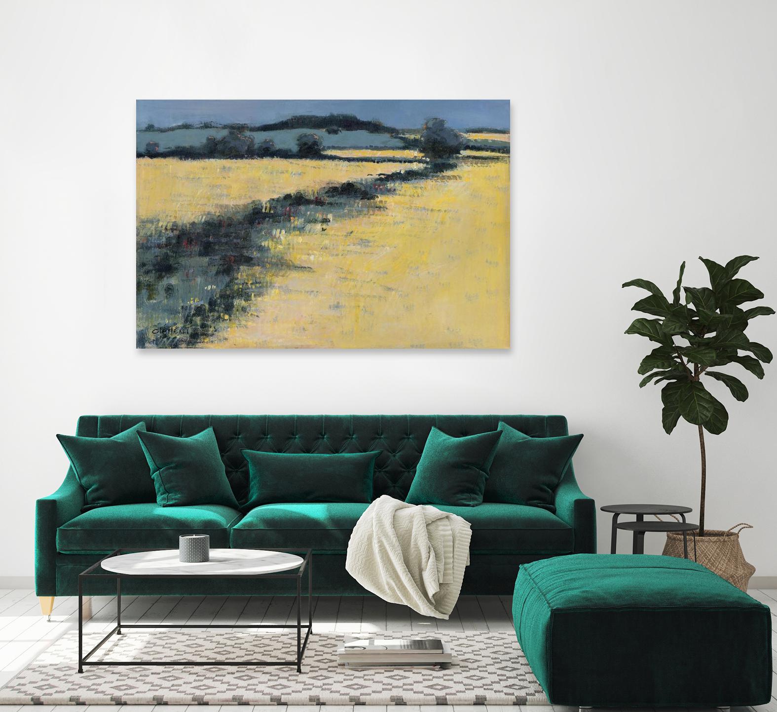 Paysage contemporain -1 by Jacques Clément on GIANT ART - blue landscape artistes du québec