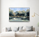 Road in the wood by Jacques Clément on GIANT ART - green landscape forest