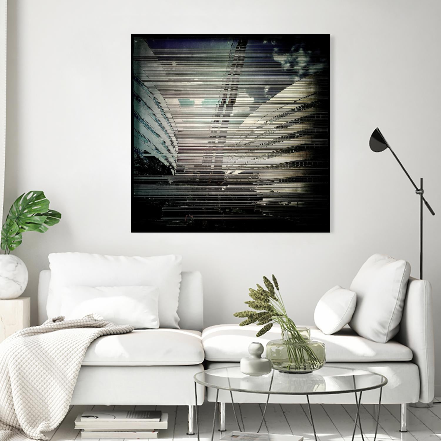 Urban Distrotion IV by Jean-François Dupuis on GIANT ART - white city scene vibration
