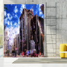 Urban Distortion V by Jean-François Dupuis on GIANT ART - blue city scene rue